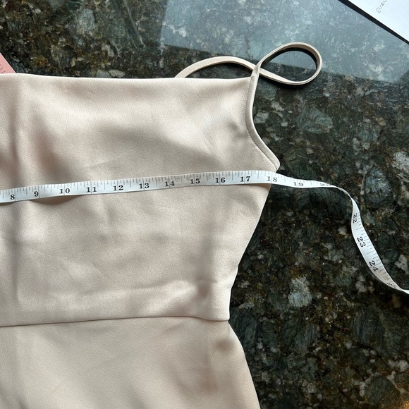 NWT BHLDN Cali Satin Cowl Neck MIDI Slip Dress in Champagne. Classic. Occasion. - Picture 11 of 16